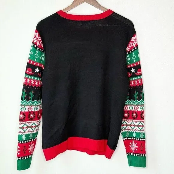 No Boundaries Black and Red Christmas Sweater - Picture 2 of 10
